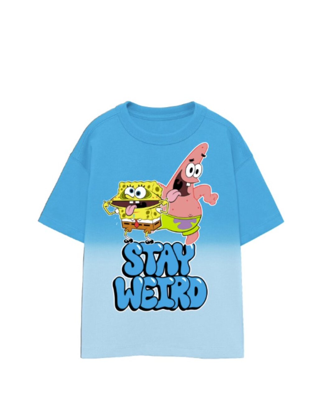 SpongeBob SquarePants Boys Oversized Dip-Dye Graphic T-Shirt